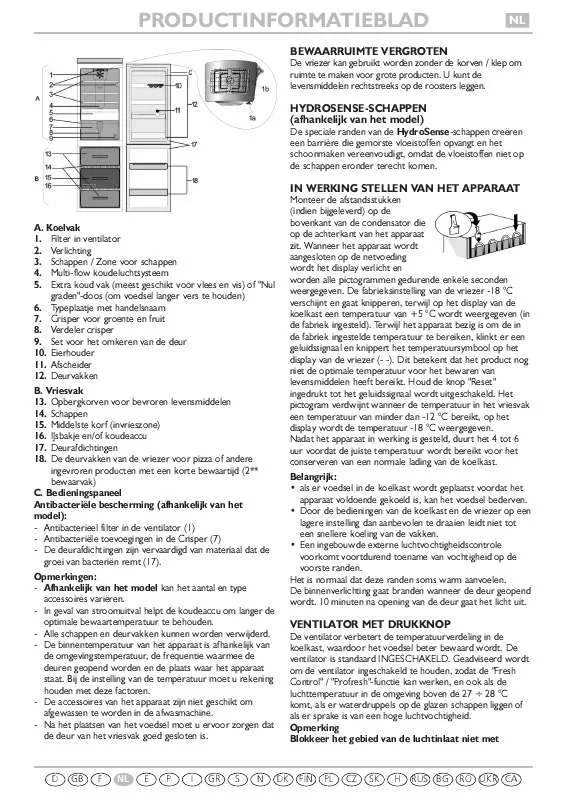 Mode d'emploi WHIRLPOOL WBC3545 A NFCSL