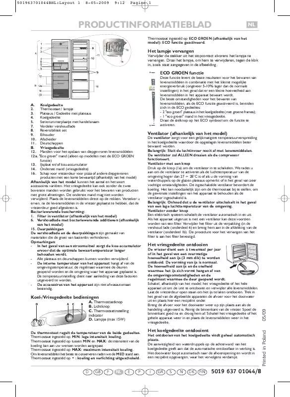 Mode d'emploi WHIRLPOOL WBC3715A W STOP