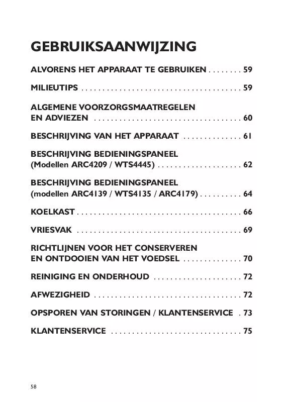 Mode d'emploi WHIRLPOOL WTS4445 A NFW