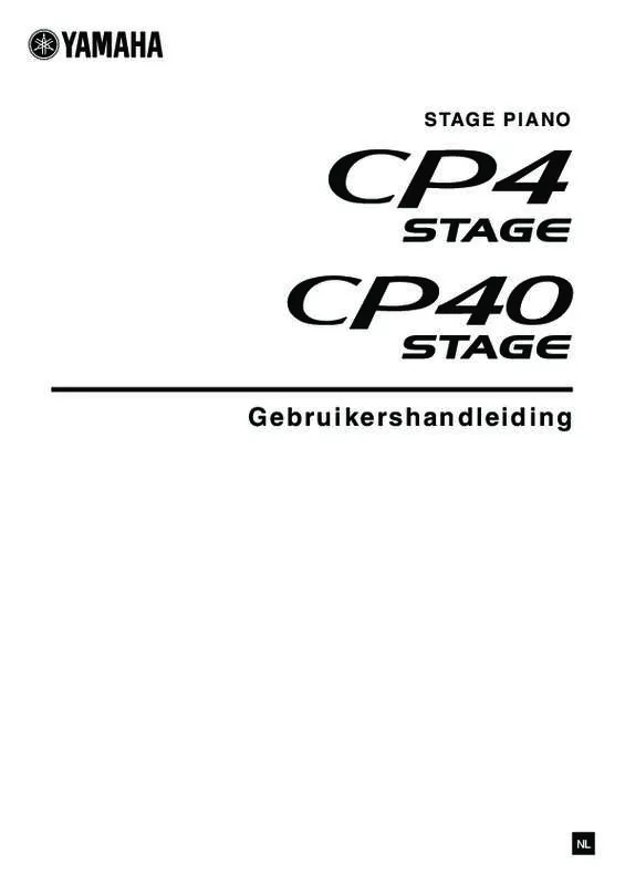 Mode d'emploi YAMAHA CP4 STAGE / CP40 STAGE