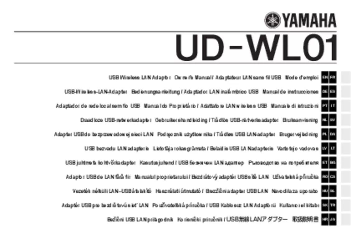 Mode d'emploi YAMAHA UD-WL01