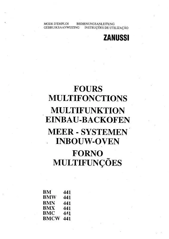 Mode d'emploi ZANUSSI BMCW441