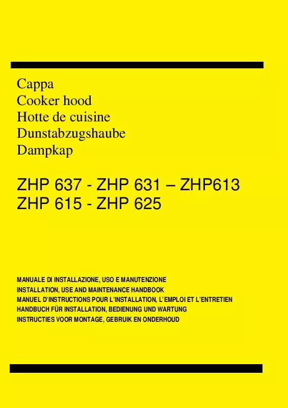 Mode d'emploi ZANUSSI ZHP 625