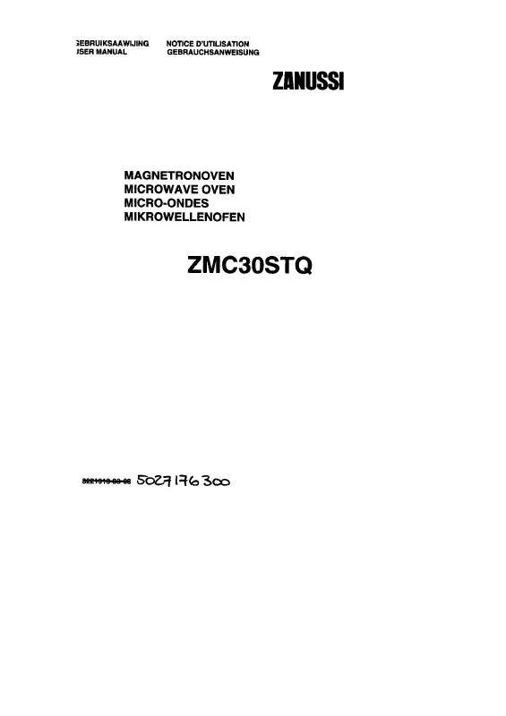 Mode d'emploi ZANUSSI ZMC30STQX
