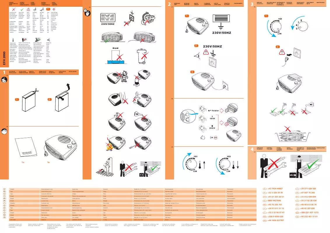 Mode d'emploi ZIBRO EFH 2000