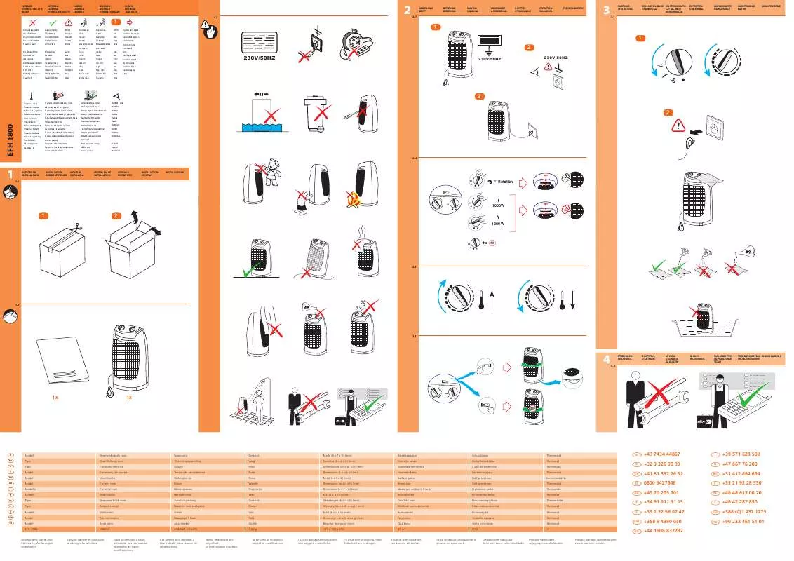 Mode d'emploi ZIBRO EFH1800