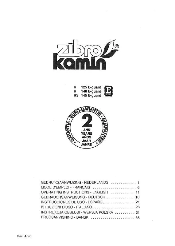 Mode d'emploi ZIBRO R125E